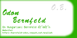 odon bernfeld business card